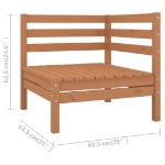 Set Divani da Giardino 12 pz in Legno Massello di Pino Miele