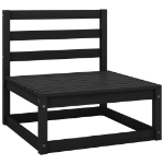 Set Divani da Giardino 11 pz Nero in Legno Massello di Pino