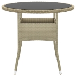 Set Mobili da Pranzo per Giardino 3 pz in Polyrattan Beige