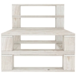 Set Salotto da Giardino 5 pz su Pallet in Legno Bianco