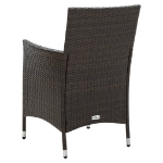 Set Mobili da Giardino 3 pz Polyrattan Marrone