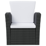 Set Divani da Giardino 8 pz con Cuscini in Polyrattan Nero