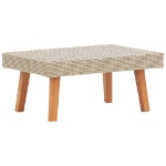 Set Divani da Giardino 3 pz con Cuscini in Polyrattan Beige