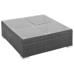 Set Divani da Giardino 6 pz con Cuscini in Polyrattan Nero