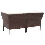 Set Divani da Giardino 6 pz con Cuscini in Polyrattan Marrone