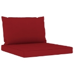 Set Salotto da Giardino 6 pz con Cuscini Rosso Vino