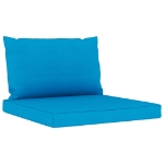 Set Divani da Giardino 10 pz con Cuscini Azzurri