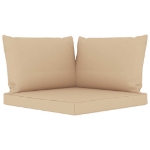 Set Divani da Giardino 9 pz con Cuscini Beige