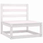 Set Divani da Giardino 7 pz Bianco in Legno Massello di Pino