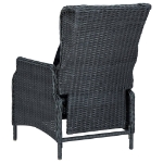 Set da Pranzo da Giardino 9pz e Cuscini Polyrattan Grigio Scuro