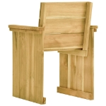 Set da Pranzo da Giardino e Cuscini 5 pz Legno Pino Impregnato