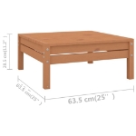 Set Divani da Giardino 11 pz Miele in Legno Massello di Pino