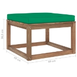 Set Divani Giardino su Pallet 3 pz con Cuscini Pino Impregnato