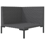 Divani da Giardino 8 pz con Cuscini in Polyrattan Grigio Scuro