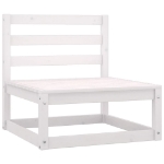 Set Divani da Giardino 5 pz Bianco in Legno Massello di Pino