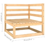 Set Divani da Giardino 11 pz con Cuscini Antracite Legno Pino