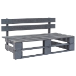 Set di Divani su Pallet 4pz e Cuscini in Pino Impregnato Grigio