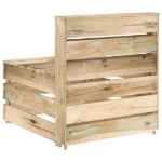 Set Divani da Giardino 10 pz in Legno di Pino Impregnato Verde