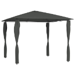 Gazebo con Montanti Rivestiti 3x3x2,6 m Antracite 160 g/m²