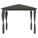 Gazebo con Montanti Rivestiti 3x3x2,6 m Antracite 160 g/m²