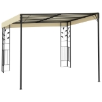 Gazebo a Parete 3x3x2,5 m Crema