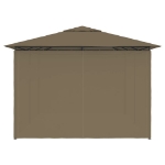 Gazebo da Giardino con Tende 4x3 m Grigio Talpa 180 g/m²