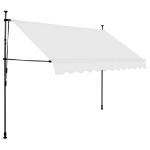 Tenda da Sole Retrattile Manuale con LED 250 cm Crema