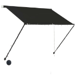 Tenda da Sole Retrattile con LED 100x150 cm Antracite