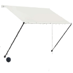 Tenda da Sole Retrattile con LED 150x150 cm Crema