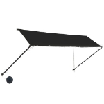 Tenda da Sole Retrattile con LED 400x150 cm Antracite