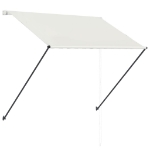 Tenda da Sole Retrattile con LED 150x150 cm Crema