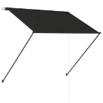 Tenda da Sole Retrattile con LED 200x150 cm Antracite