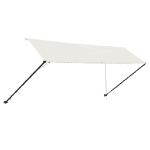 Tenda da Sole Retrattile con LED 400x150 cm Crema