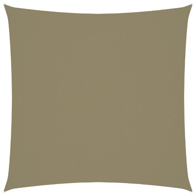 Parasole a Vela in Tela Oxford Quadrato 6x6 m Beige