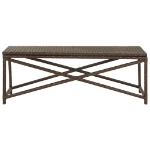 Panchina da Giardino 120 cm in Polyrattan Marrone