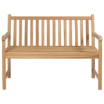 Panca da Giardino con Cuscino Verde 120 cm Massello di Teak