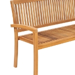 Panchina da Giardino Impilabile con Cuscino 159cm Teak Massello