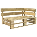 Divano da Giardino su Pallet con Cuscini Rossi in Legno Pino