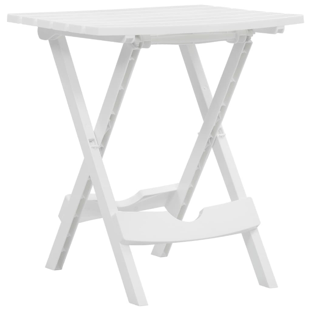 Tavolo da Giardino Pieghevole 45,5x38,5x50cm Bianco