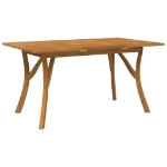 Tavolo da Giardino 150x90x75 cm Legno Massello di Acacia