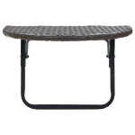 Tavolo da Balcone Marrone 60x60x40 cm in Polyrattan