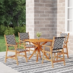 Set Mobili da Pranzo per Giardino 5 pz Legno Massello di Acacia