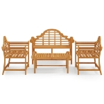 Set Salotto per Giardino 4pz Legno Massello di Teak