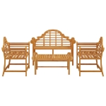 Set Salotto per Giardino 4pz Legno Massello di Teak