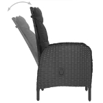 Set Mobili da Pranzo per Giardino 5 pz Nero