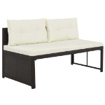 Set Divani da Giardino 4 pz in Polyrattan Marrone