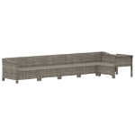 Set Divani da Giardino 6 pz con Cuscini in Polyrattan Grigio