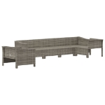 Set Divani da Giardino 6 pz con Cuscini in Polyrattan Grigio