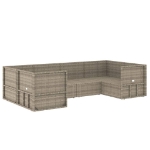 Set Divani da Giardino 6 pz con Cuscini in Polyrattan Grigio