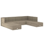 Set Divani da Giardino 8 pz con Cuscini in Polyrattan Grigio